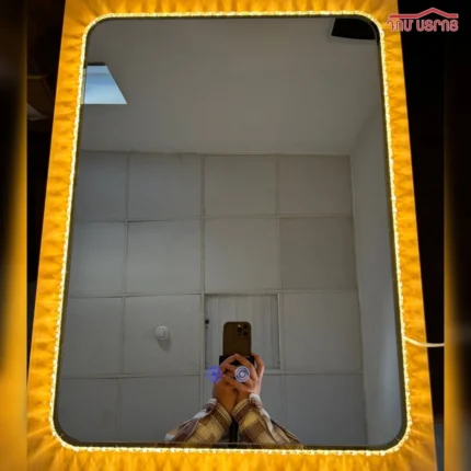 DS-3-4-1 հայելի լեդ+տաքացվող քարե շրջանակով 50*70