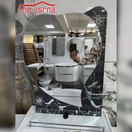 DS-3-8 հայելի դարակով  սրտիկով 50*70