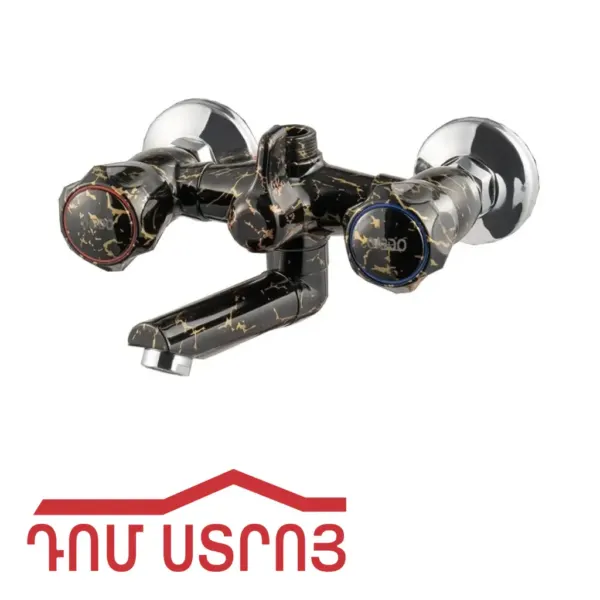 ծորակ լվացարան պլաստմասե սև ոսկեգույն JC115B ARDO 12813 — Ապրանքի նկար 1