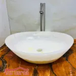 լվացարան օվալ Light Marble/կաթնագույն մարմար 1-3