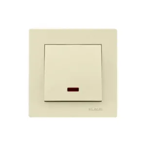 անջատիչ 1տ լույսով կաթնագույն KE01202 Klaus