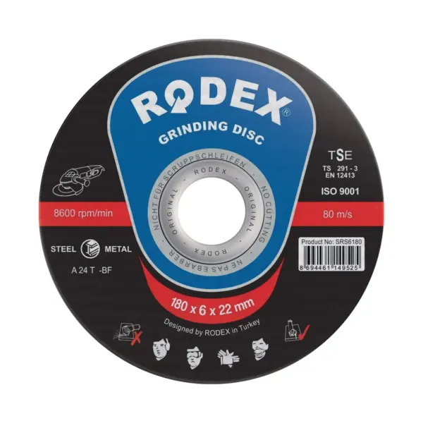երկաթ տաշող դիսկ 115*6*22մմ SRS6115 Rodex — Ապրանքի նկար 1
