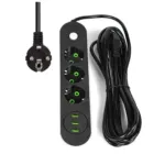 երկ.լար 3տեղ.անջ.4usb type-c 0295