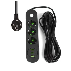 երկ.լար 3տեղ.անջ.4usb type-c 0295