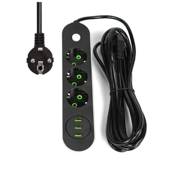 երկ.լար 3տեղ.անջ.4usb type-c 0295 — Ապրանքի նկար 1