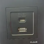 վարդակ USB սև KE01823 Klaus