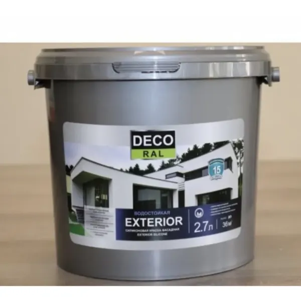 ներկ սիլիկոնե 2.7լ բազա C 1*4 3.78կգ ճակատային Exterior Dekoral — Ապրանքի նկար 1