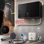 DS-11-22 գեյզեր երաշխիքով 8.5կվտ սև թվային էկրան+ավտոմատ անջատիչ+դուշ+դուշի ու ջրի շլանգներ+կախիչ հորիզոնական