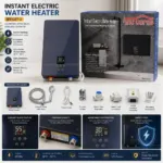 DS-11-20 գեյզեր երաշխիքով 8.5կվտ անտրացիտ թվային էկրան+ավտոմատ անջատիչ+դուշ+դուշի ու ջրի շլանգներ+կախիչ ուղղահայաց