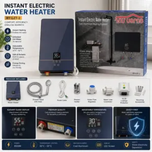 DS-11-20 գեյզեր երաշխիքով 8.5կվտ անտրացիտ թվային էկրան+ավտոմատ անջատիչ+դուշ+դուշի ու ջրի շլանգներ+կախիչ ուղղահայաց