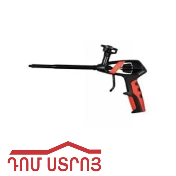 սիլիկոնի ատրճանակ սև+գազարագ․ բռնակով 3124 — Ապրանքի նկար 1