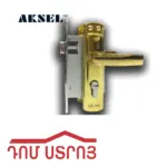 դռան փականի կոմպլեկտ Aksel L1601GP ոսկի 12748