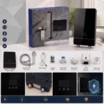 ✅DS-11-19 գեյզեր երաշխիքով 8.5կվտ սև թվային էկրան+ավտոմատ անջատիչ+դուշ+դուշի ու ջրի շլանգներ+կախիչ ուղղահայաց — 1-րդ նկար